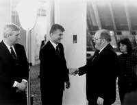 Zoran Đinđić, Ričard Majls i Miodrag Perišić, Beograd 3. februar 1995....