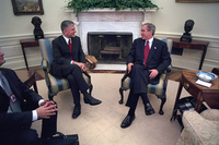 Zoran Đinđić i Džordž Buš, Vašington 06. novembar 2001. godine